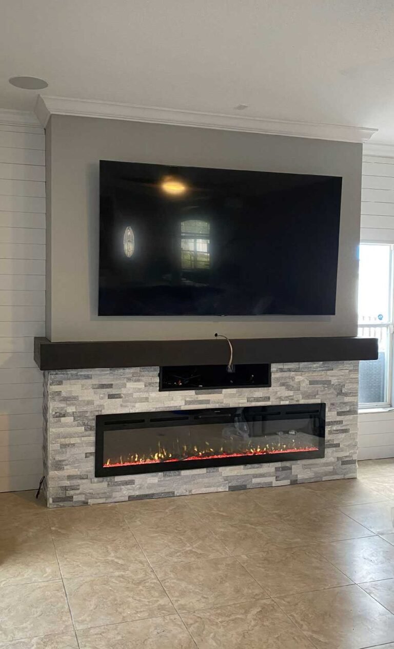 installation electric fireplace orlando